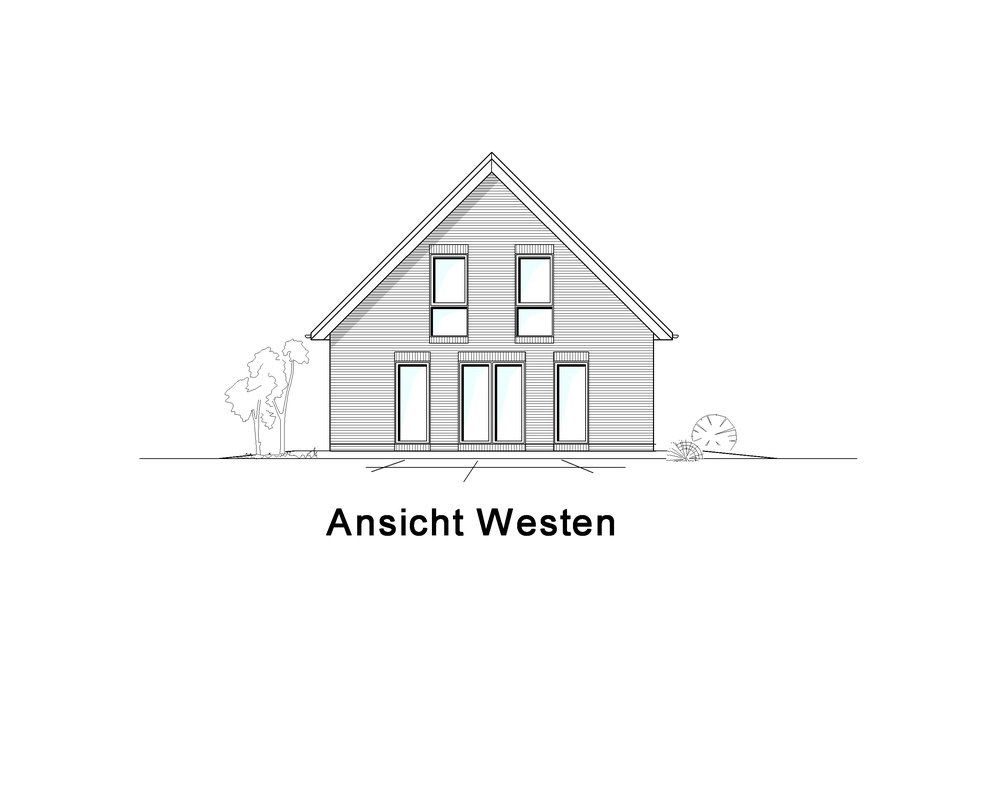 2020 AMR Satteldach 145-Ansicht Westen - KS 145