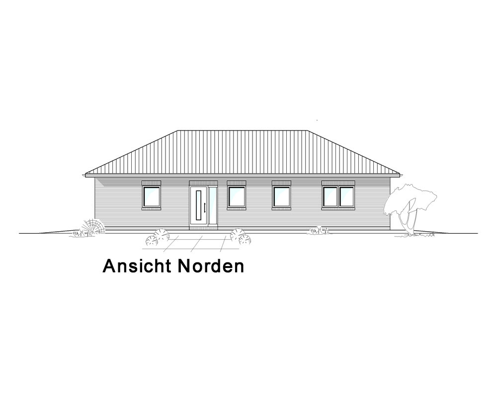 2020 AMR Bungalow 133-Ansicht Süden- B 133