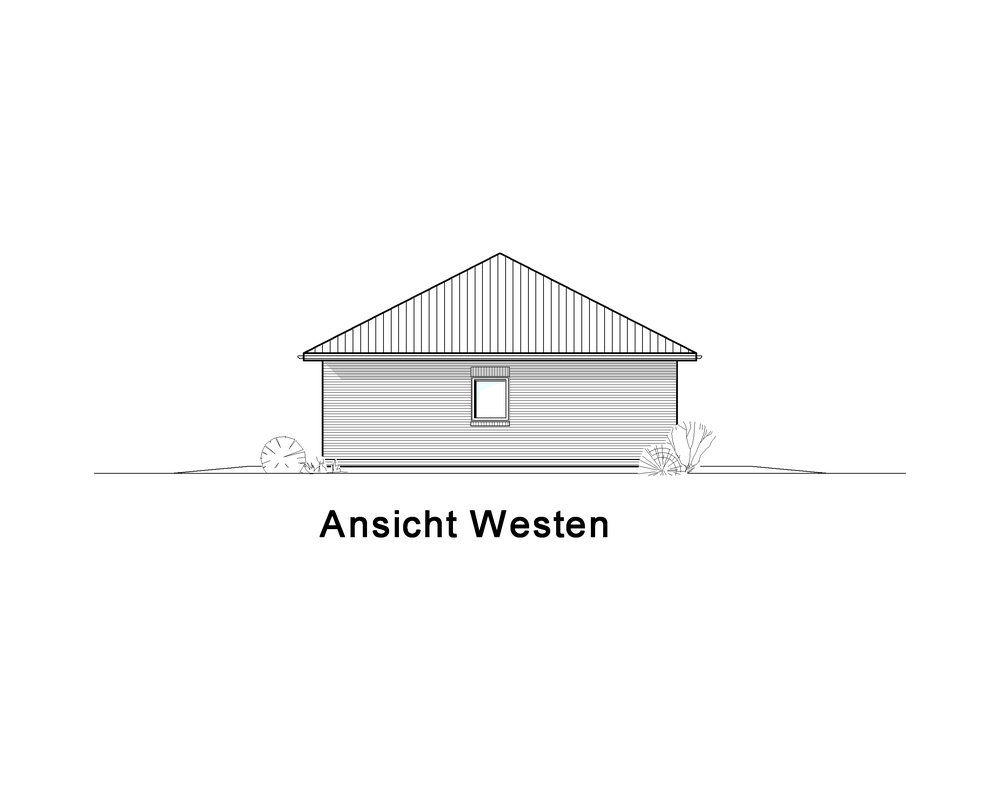 2020 AMR Bungalow 115-Ansicht Westen- B 115