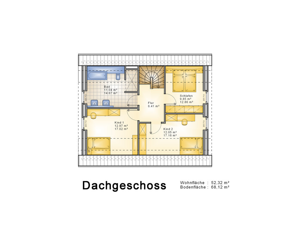 2020 AMR Satteldach 140-Grundriss DG - KS 140