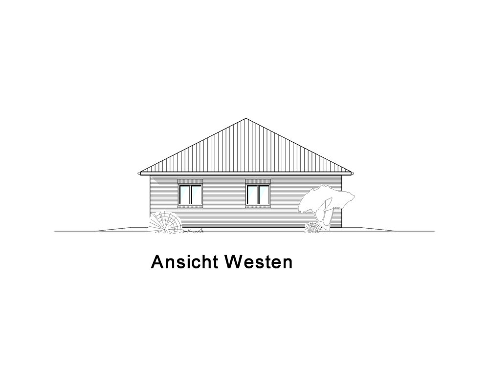 2020 AMR Bungalow 101-Ansicht Westen - B 101