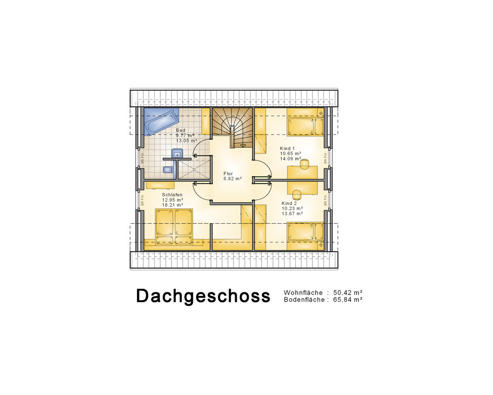 2020 AMR Satteldach 136-Grundriss DG - KS 135