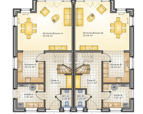 Neubau Doppelhaushälfte im Stil einer Stadtvilla in Augustfehn!-