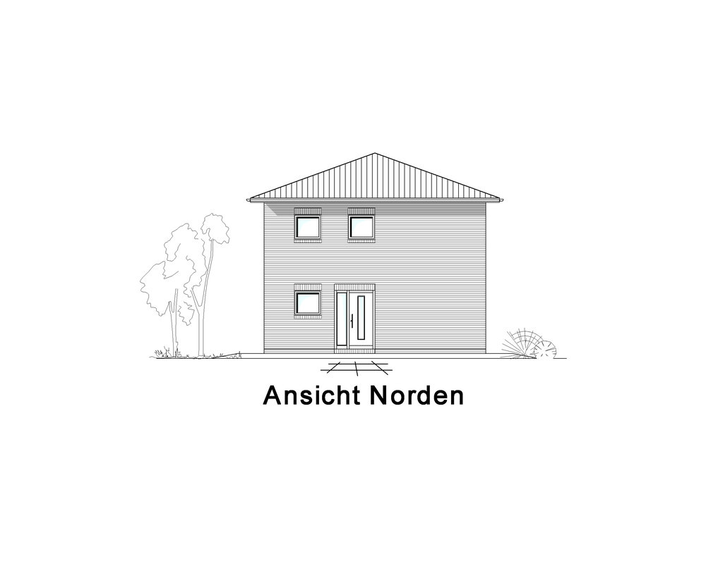 2020 AMR Stadtvilla 101 2-geschossig-Ansicht Norden - SV 101