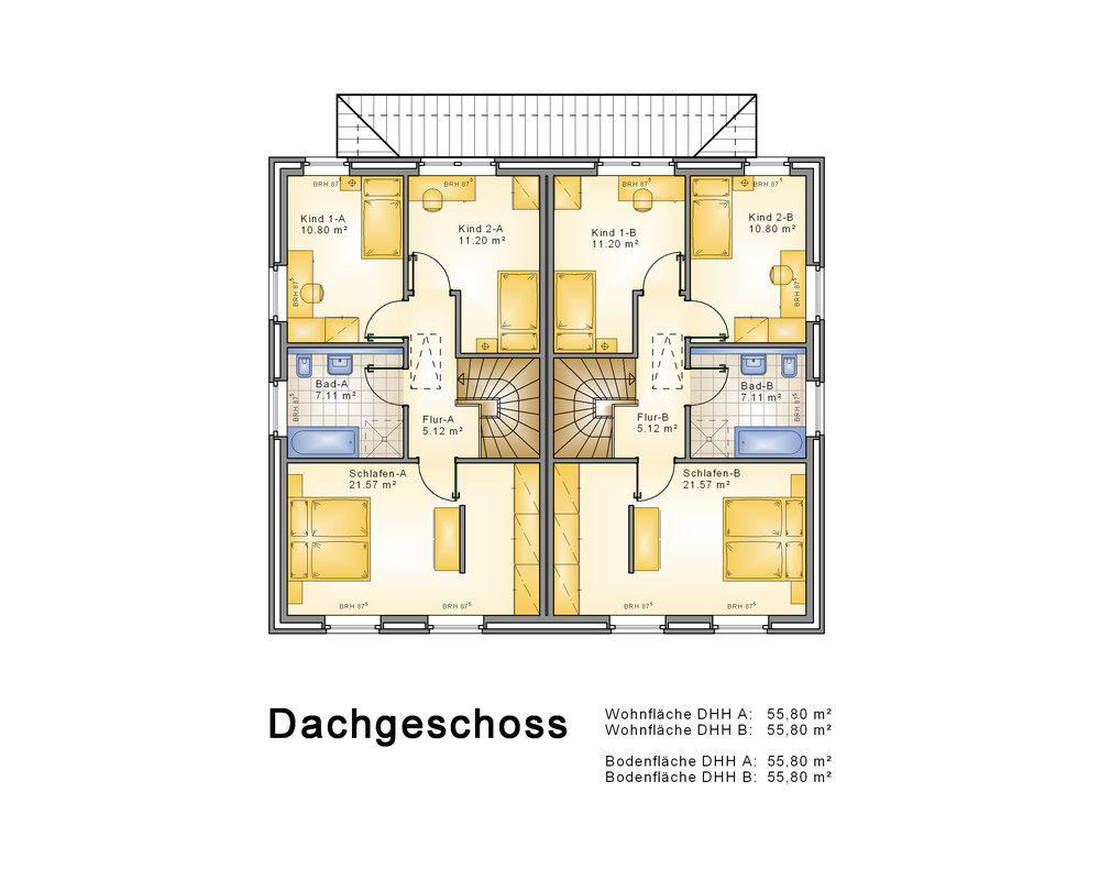 2020 AMR DHH Stadtvilla 121-Grundriss DG - DHH Stadtvilla