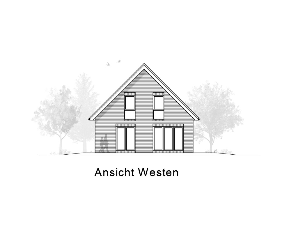 2020 AMR Satteldach 163-Ansicht Westen - KS 163
