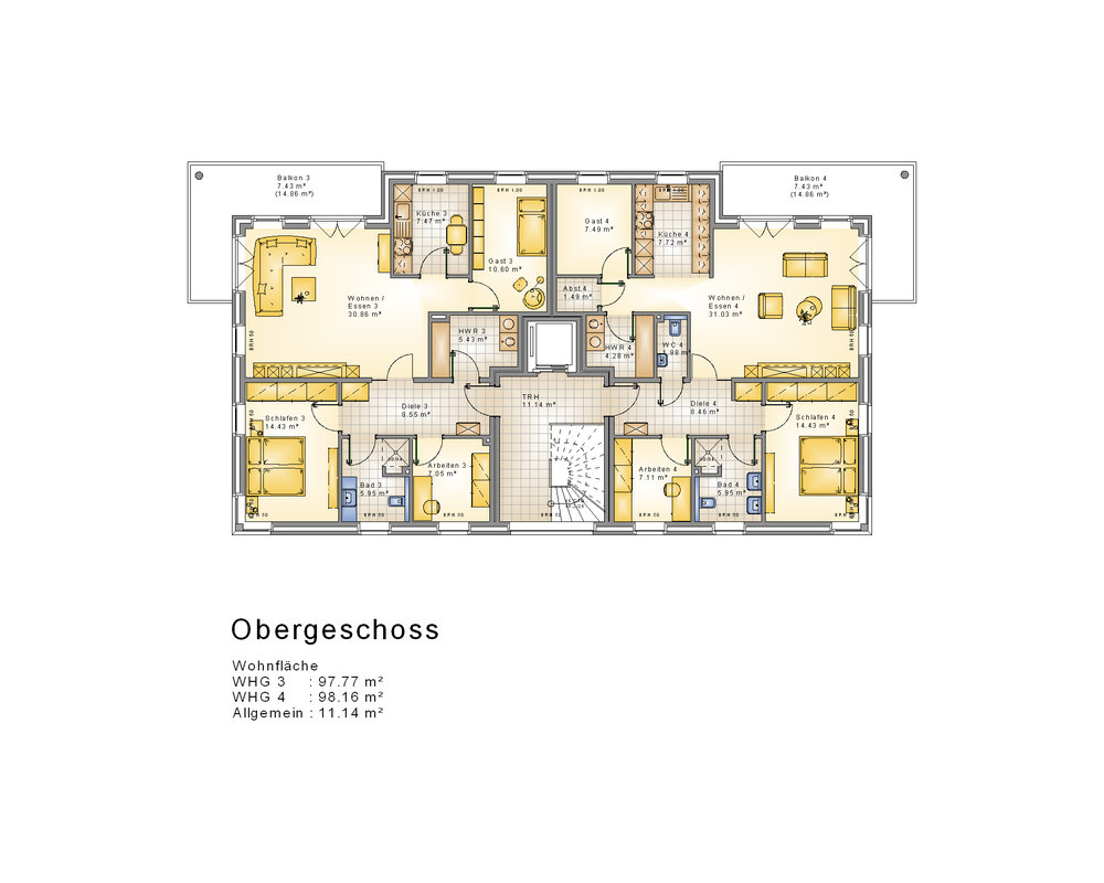 2020  MFH AMR 6WE Variante II-Grundriss DG -  MFH64WE