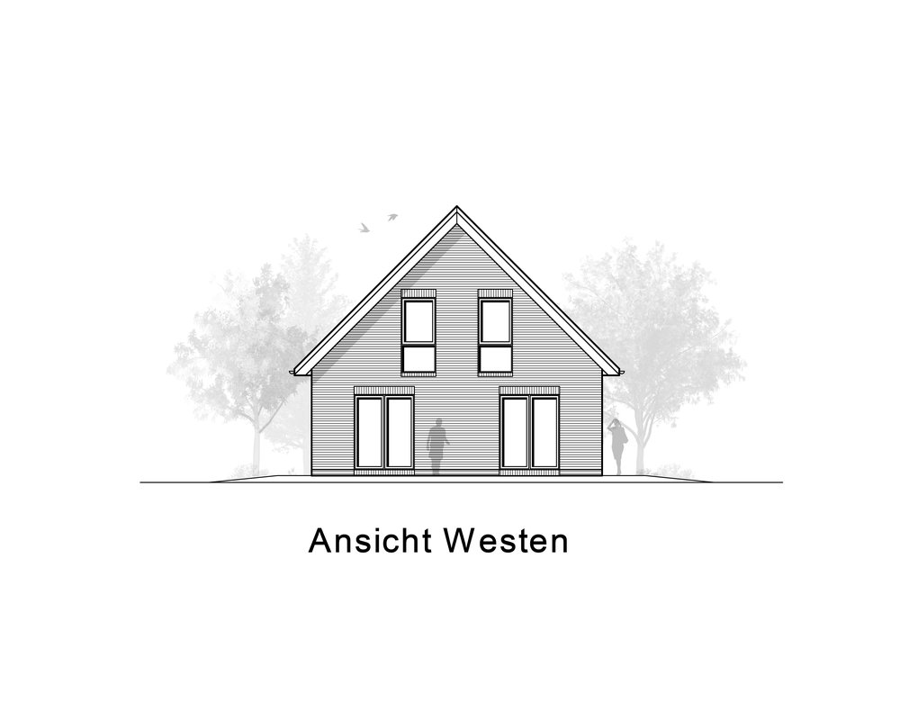 2020 AMR Satteldach 149-Ansicht Westen - KS 149