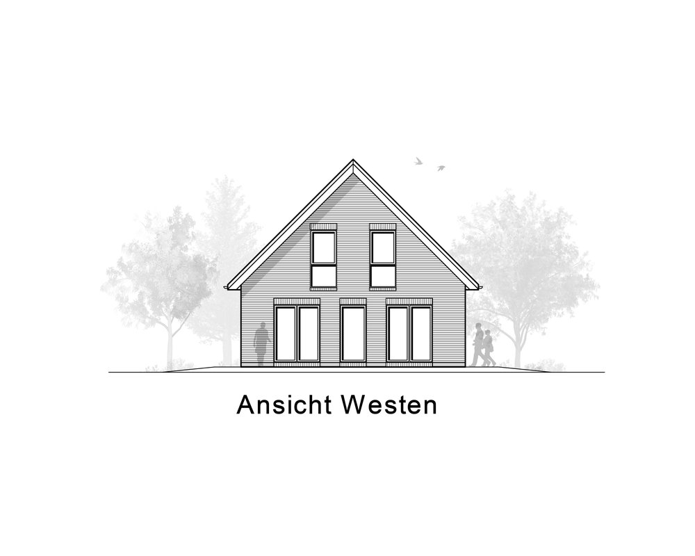 2020 AMR Satteldach 136-Ansicht Westen - KS 135