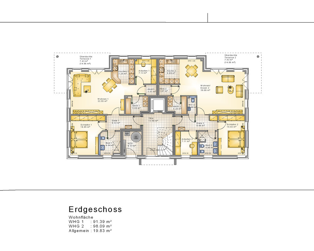 2020  MFH AMR 6WE Variante II-Grundriss EG - MFH 6WE