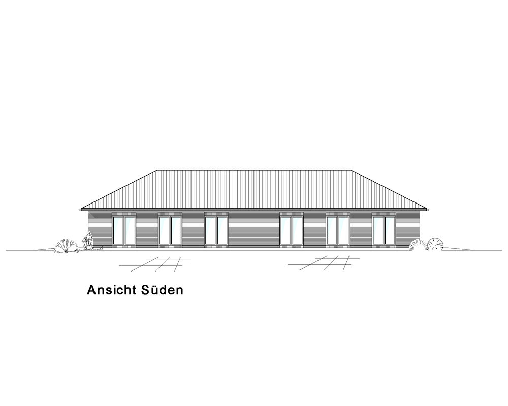 2020 AMR DHH Bungalow 97-Ansicht Süden- DH Bungalow