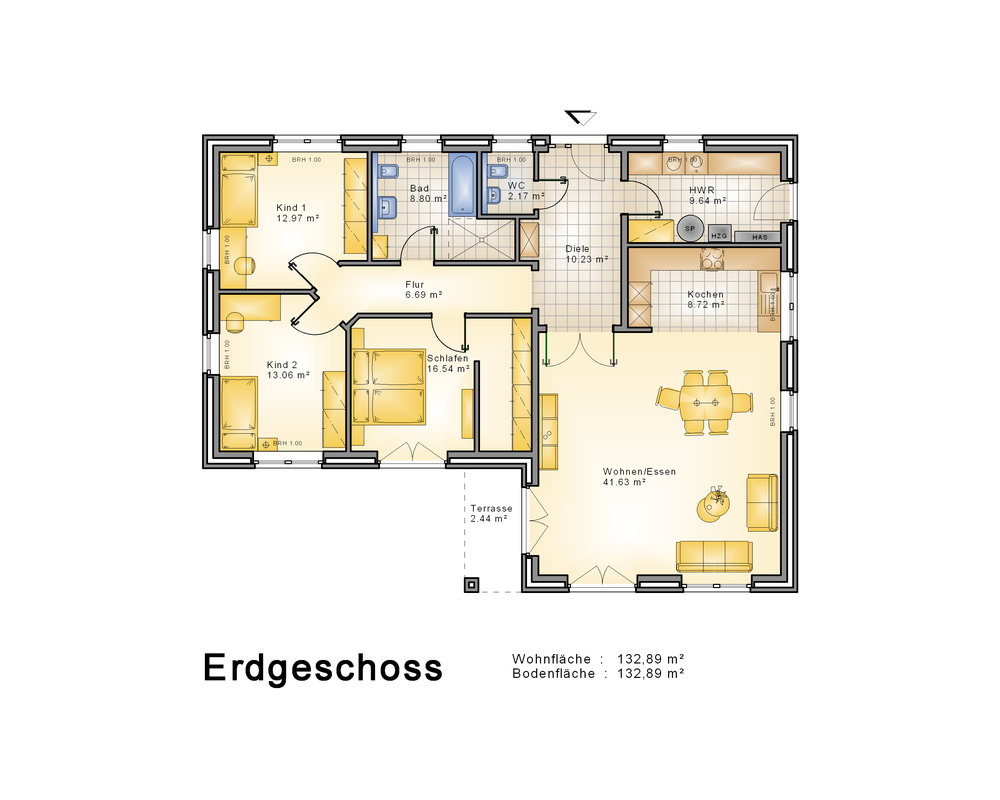 2020 AMR Bungalow 133-Grundriss EG - B 133