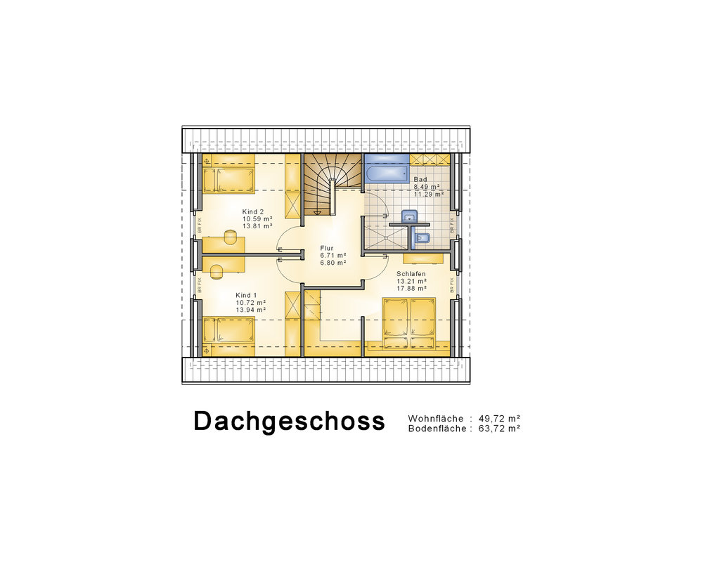 2020 AMR Satteldach 132-Grundriss DG - KS 132